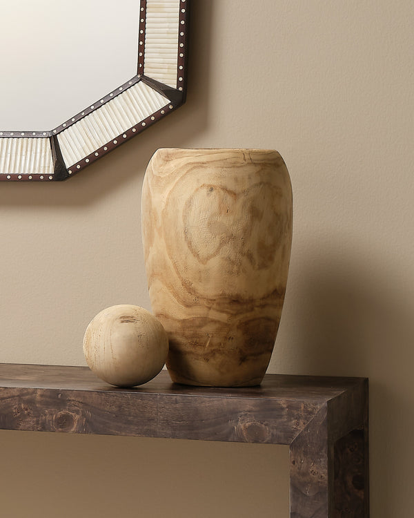 Ojai Small Wooden Vase