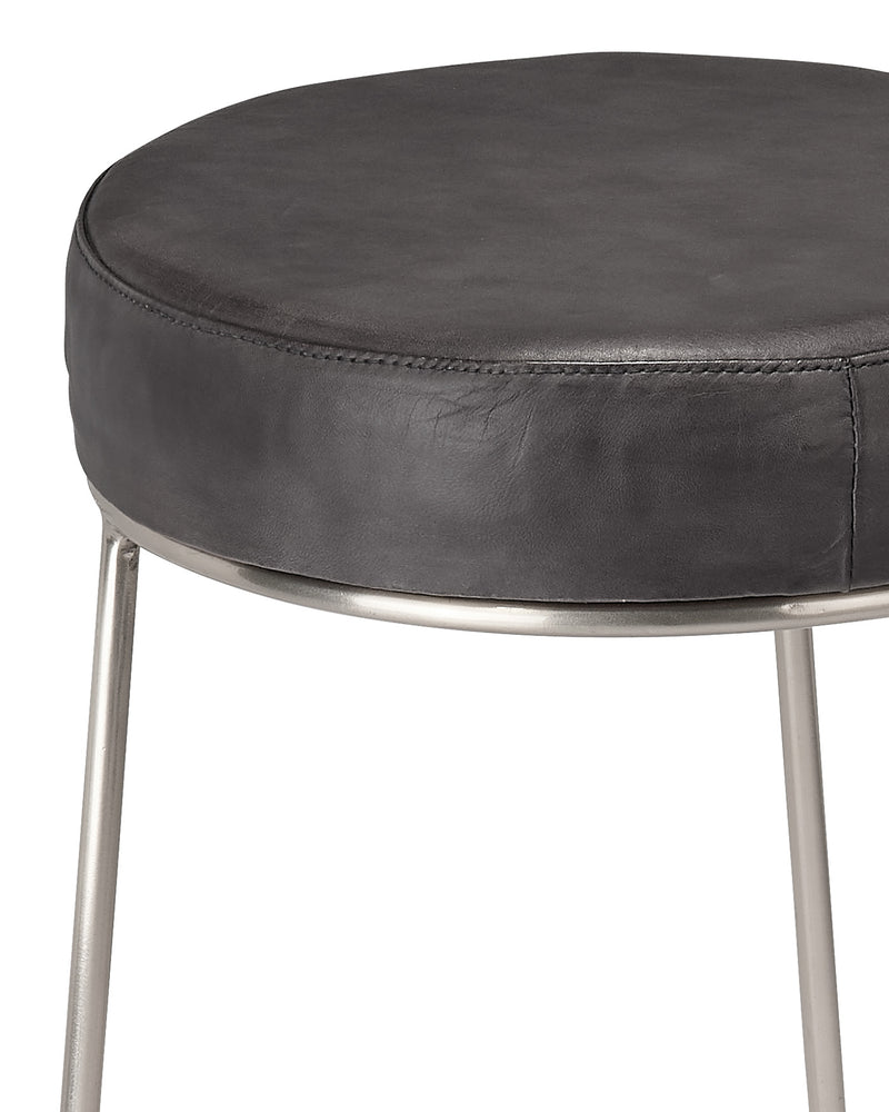 henry round leather counter stool