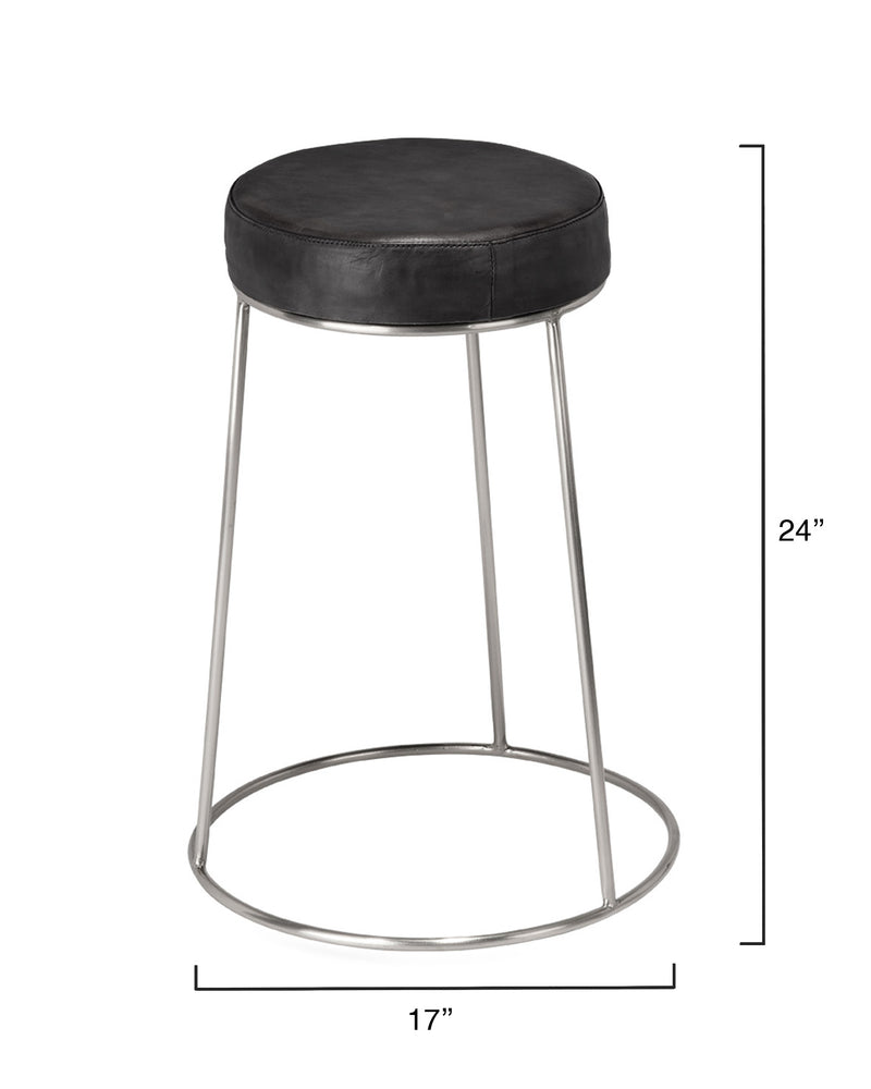 henry round leather counter stool