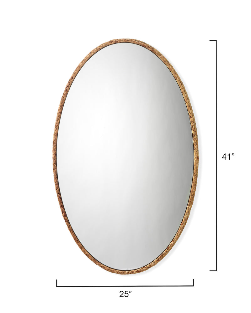 sparrow braided oval mirror