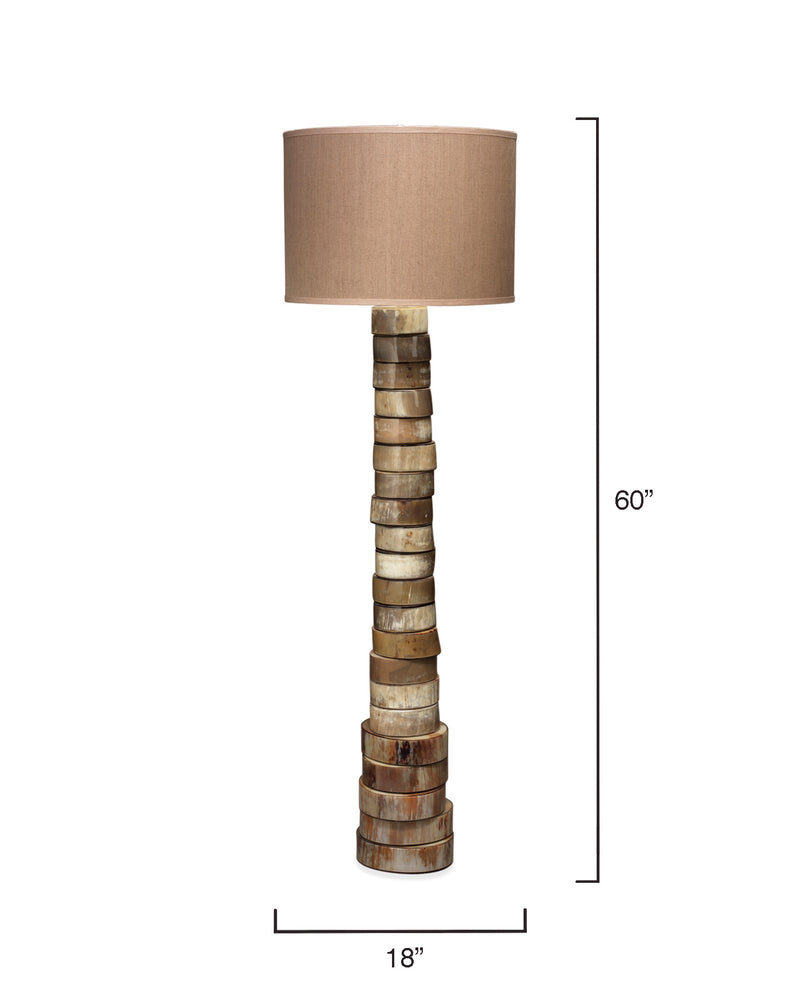 stacked horn floor lamp