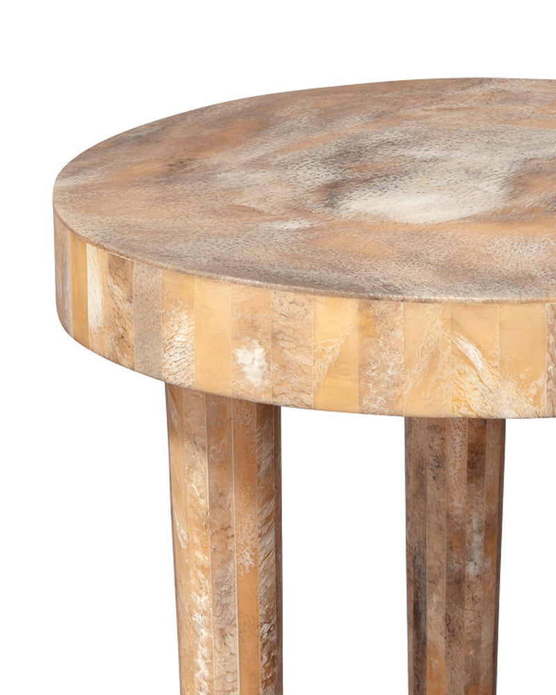 artemis side table small - pearl resin