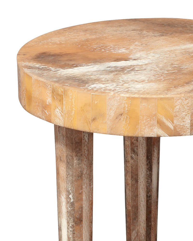 artemis side table small - pearl resin