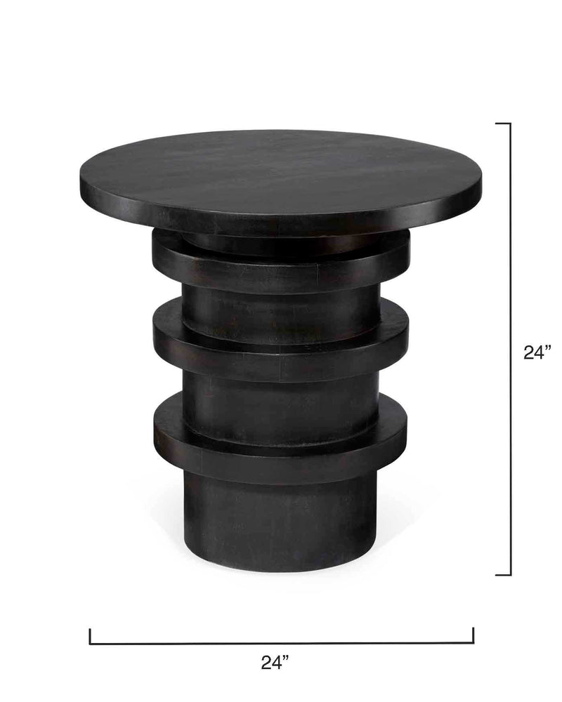 revolve side table - charcoal