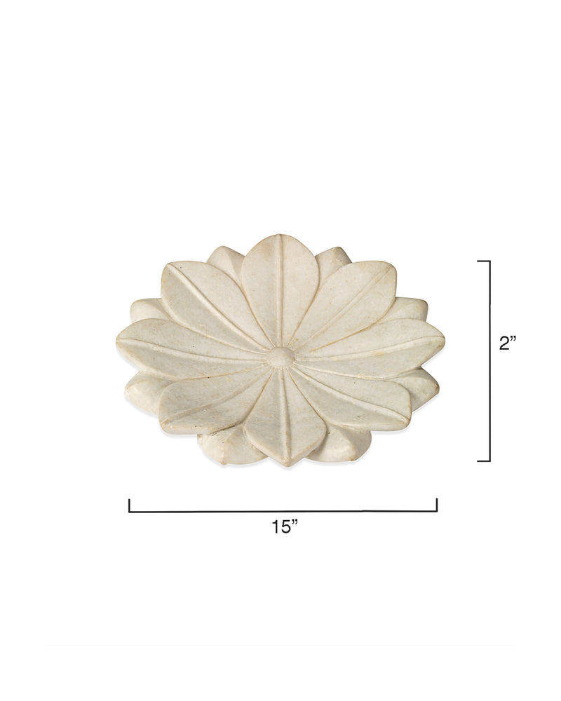 lotus marble plate - large