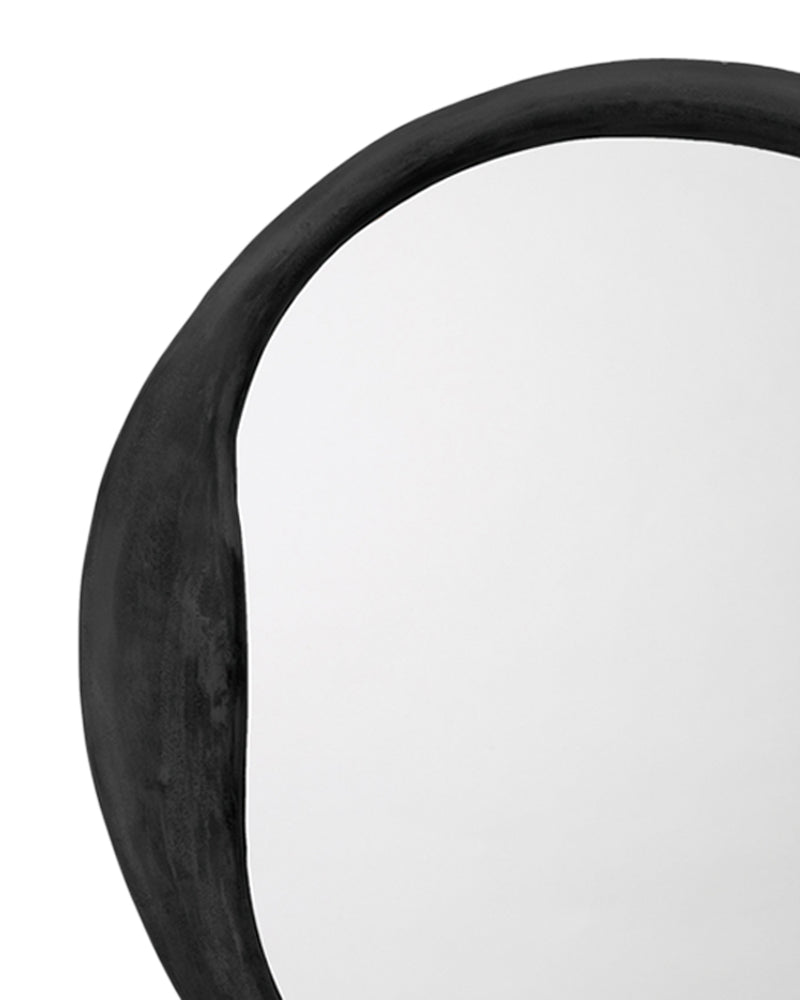 organic round mirror antique iron