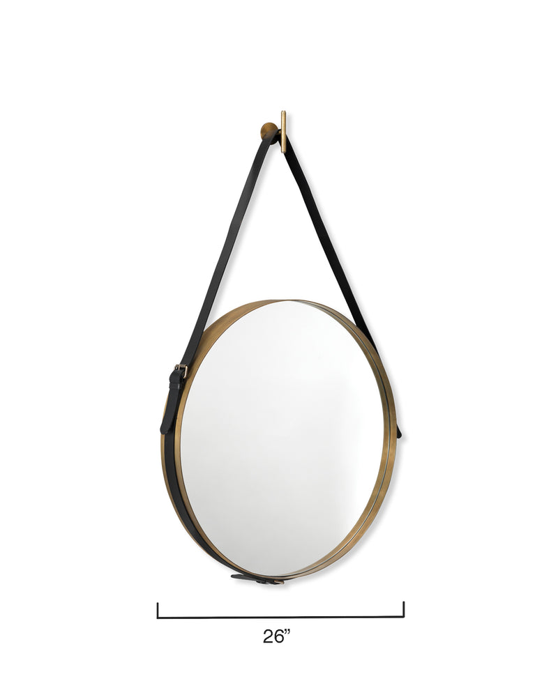 round mirror brass - large
