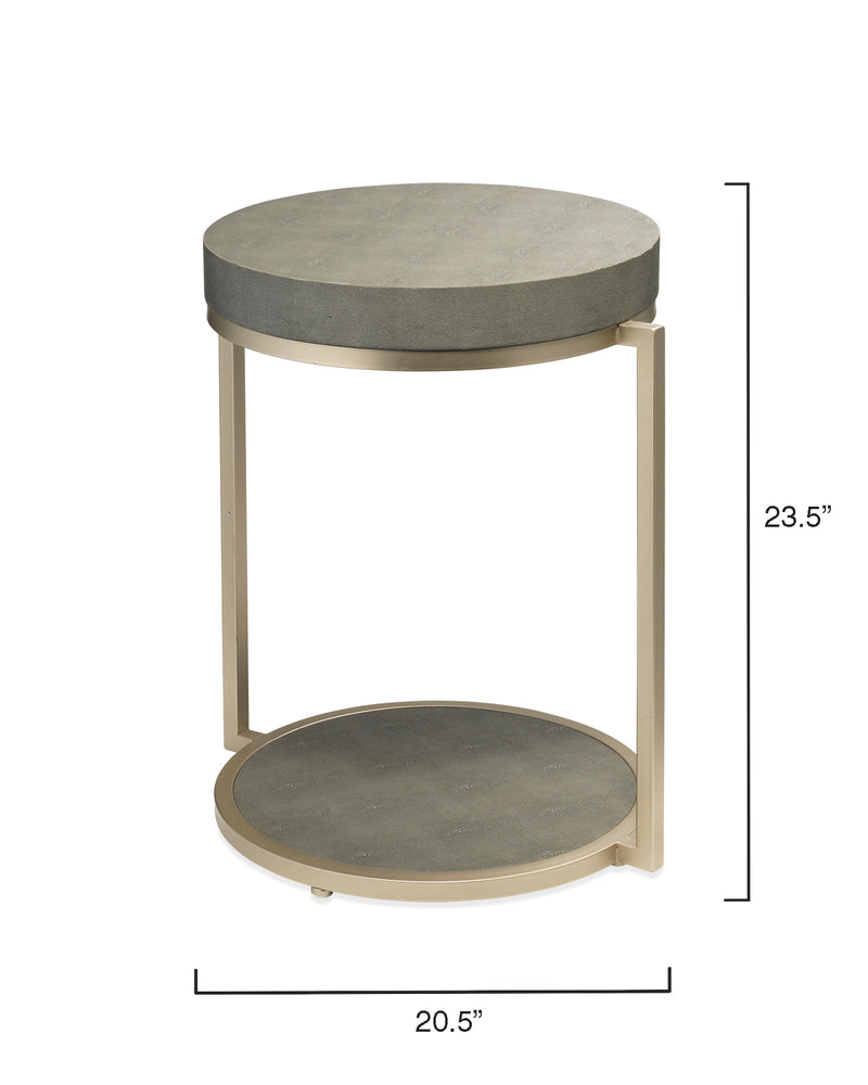 chester round side table grey