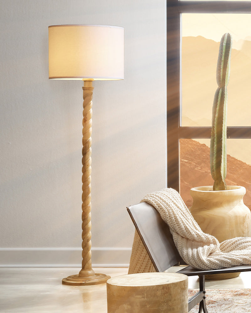 barley twist floor lamp brown