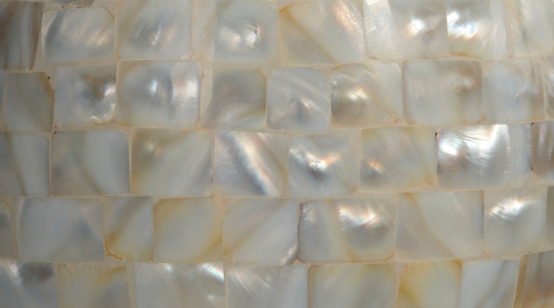 capsule table lamp - mother of pearl