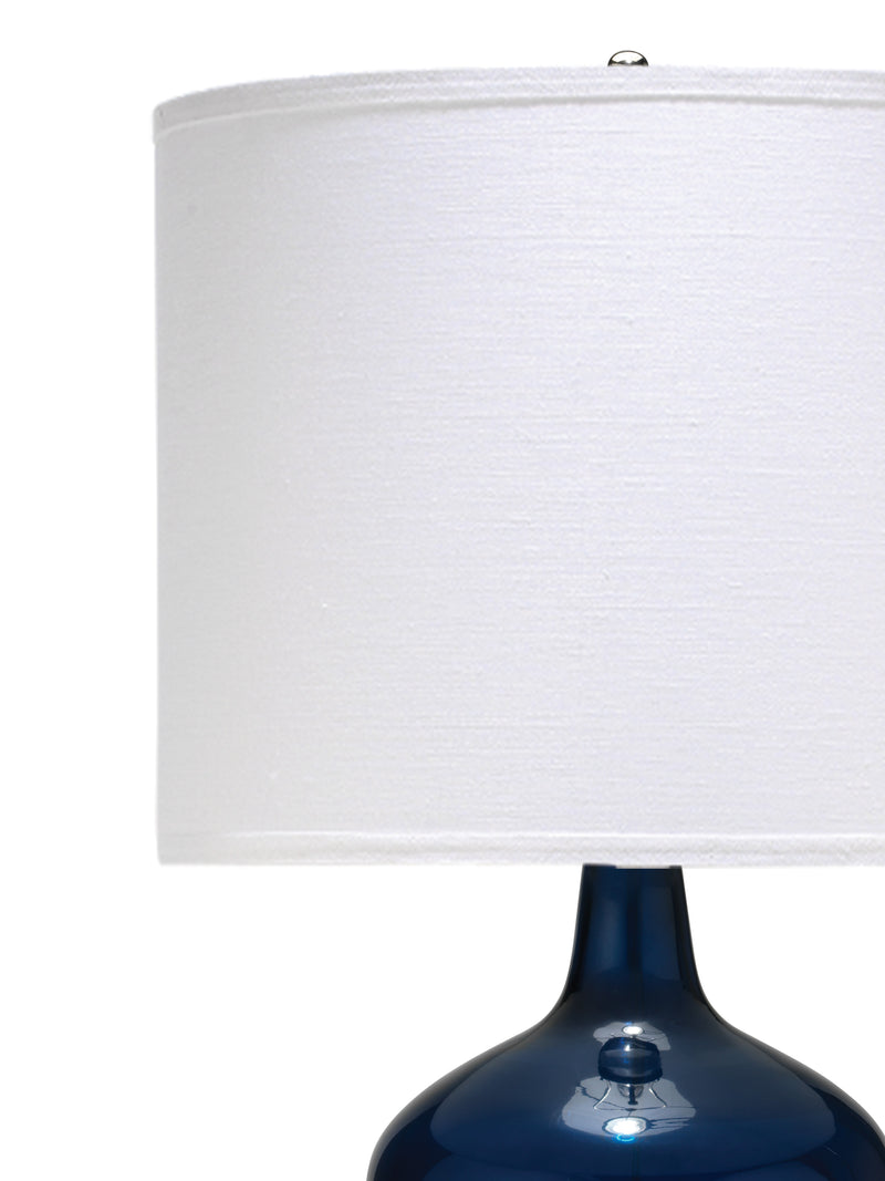 medium plum jar lamp - blue