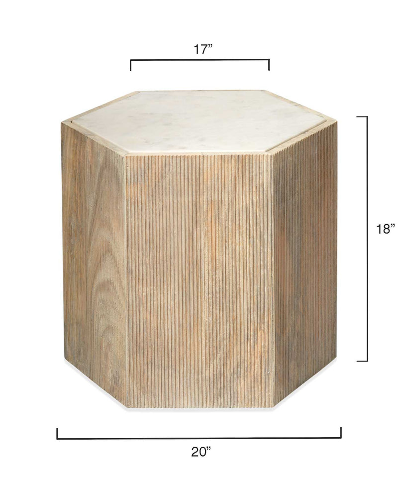 featured argan hexagon table | home decor