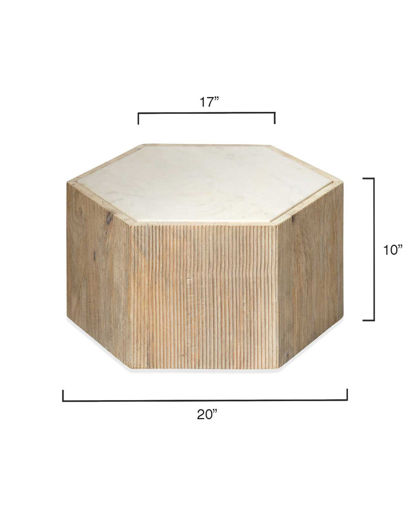featured argan hexagon table | home decor