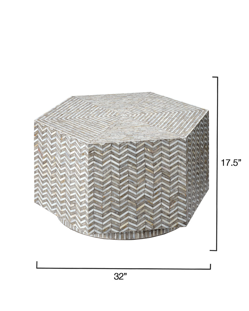 brando hexagon coffee table