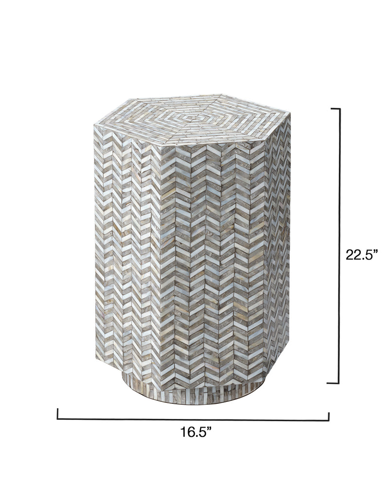 brando hexagon side table