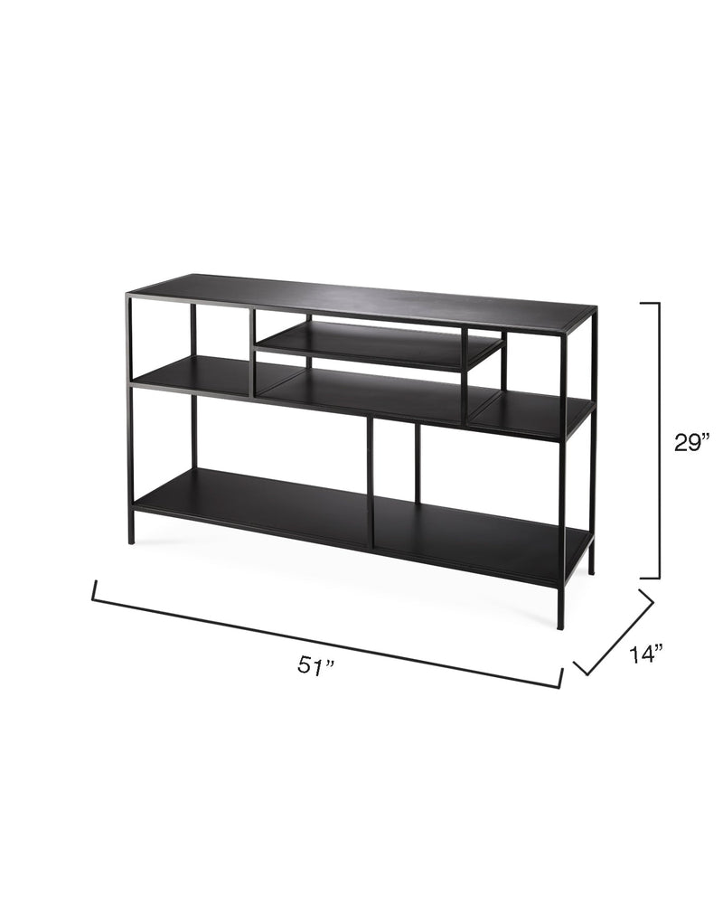 featured element shelved console | home decor