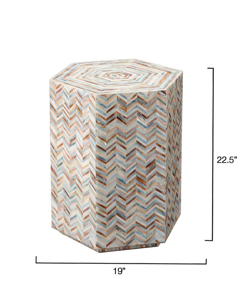 hepburn hexagon side table