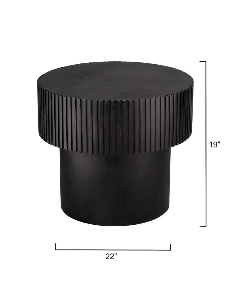 notch round side table