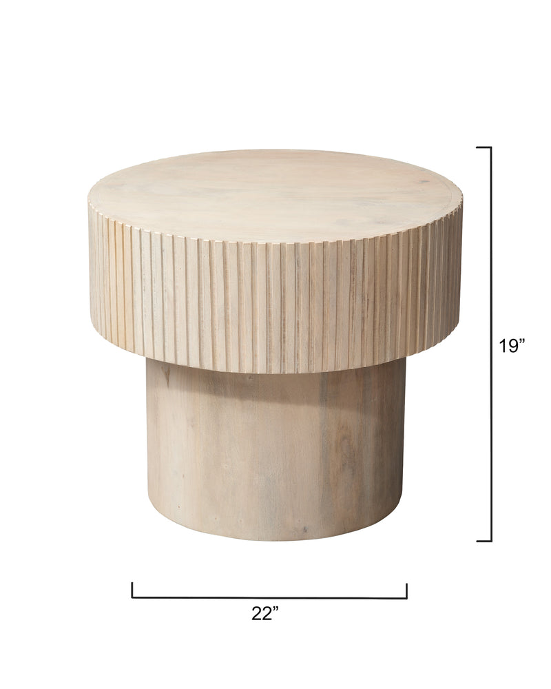 notch round side table