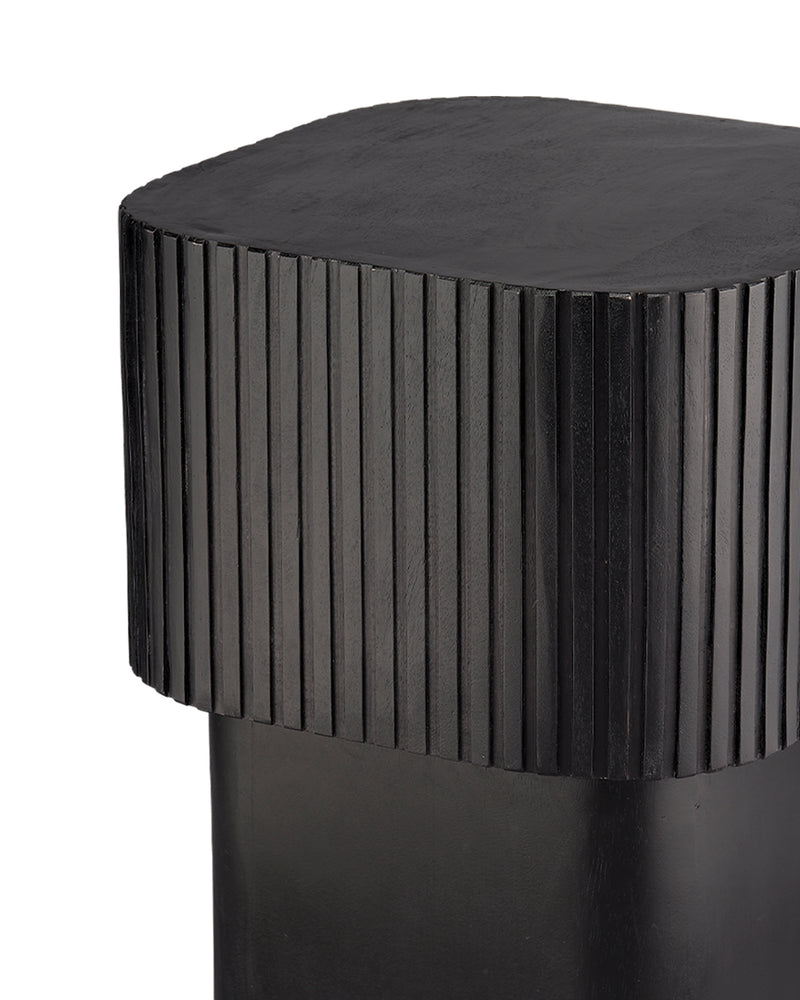 notch square side table