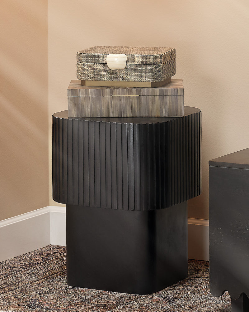 notch square side table