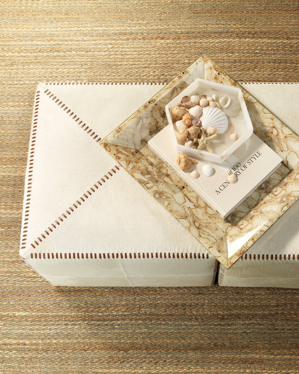 Featured Large Ottoman White | Home Decor