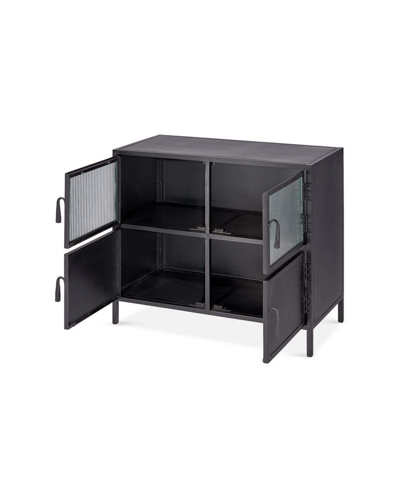 vitrino 4 door side table