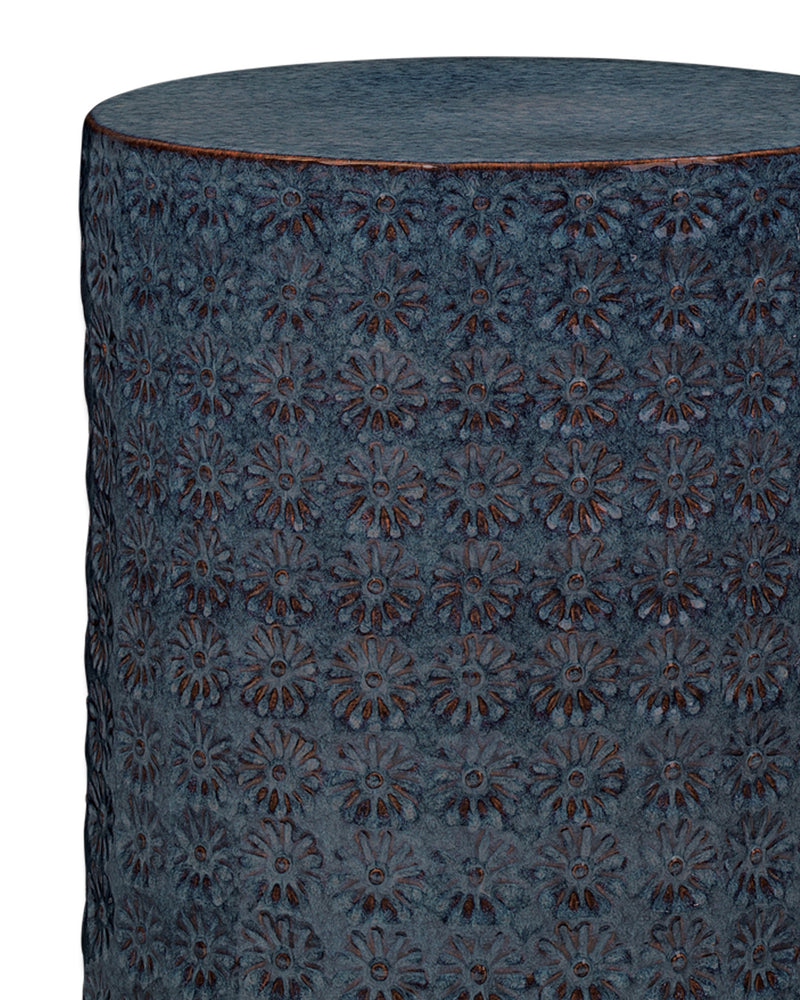 wildflower side table - blue