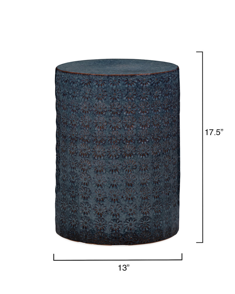 wildflower side table - blue