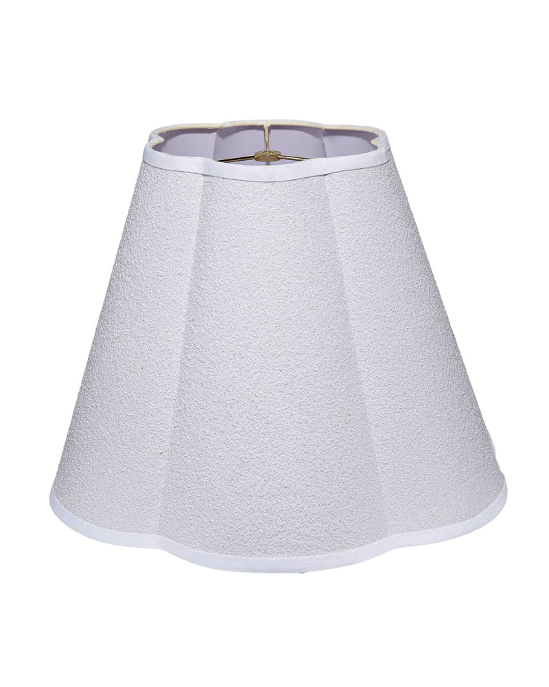 boucle scalloped lamp shade
