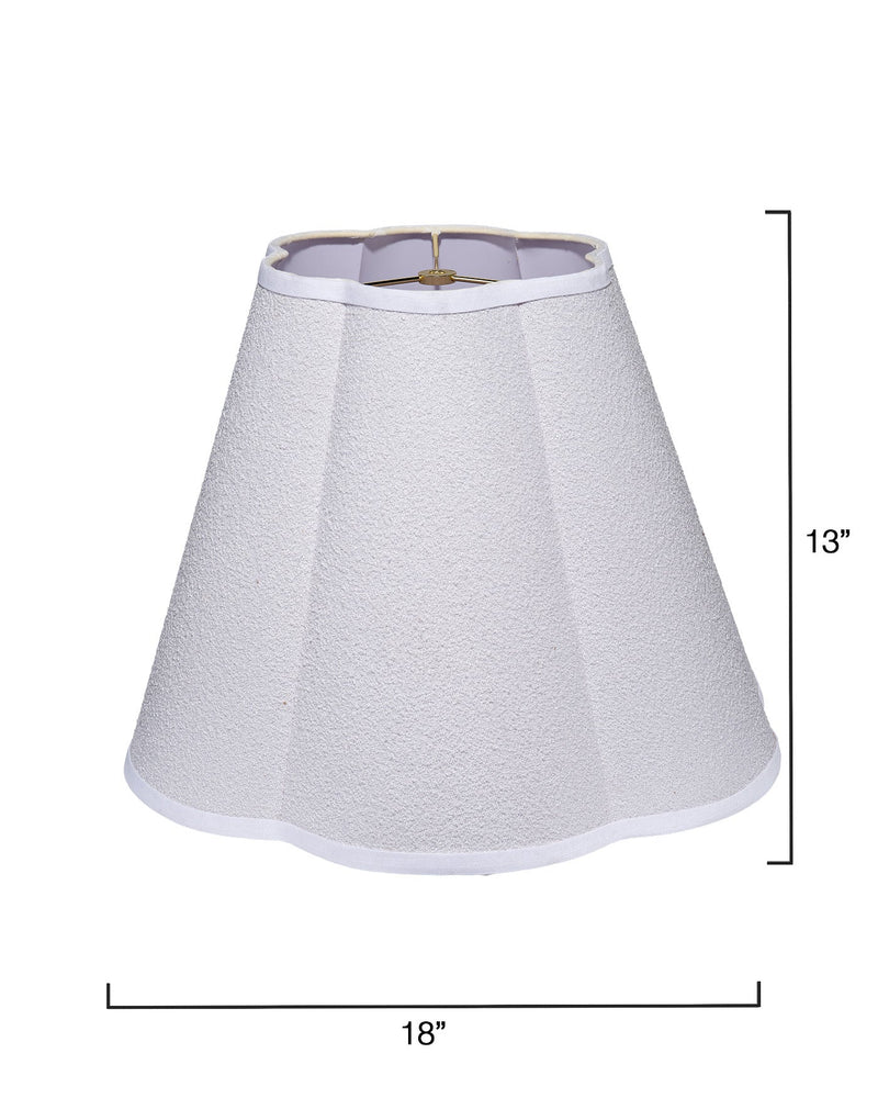 boucle scalloped lamp shade