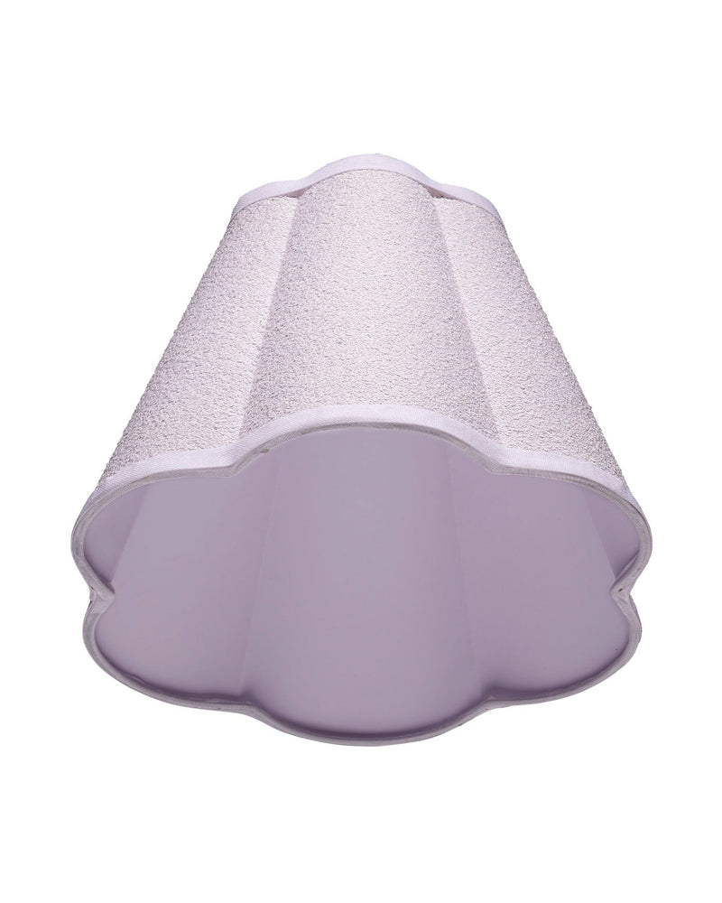 boucle scalloped lamp shade