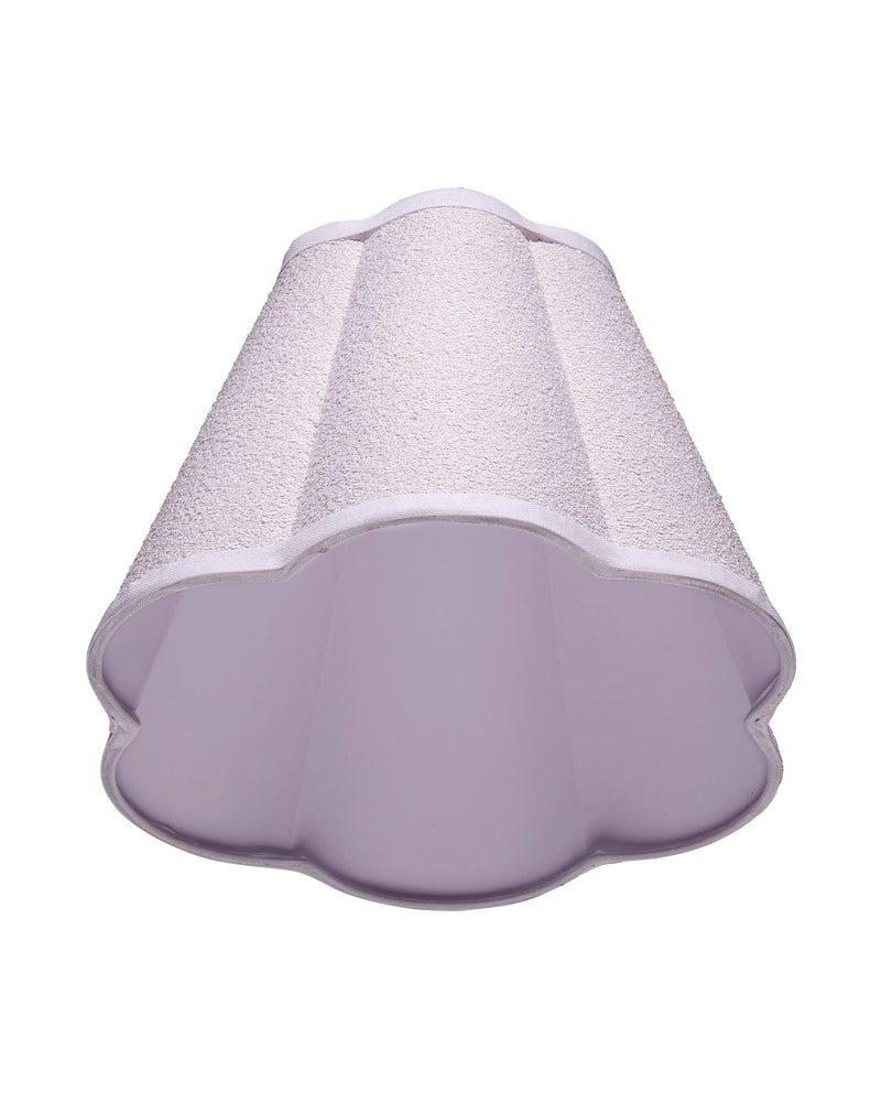 boucle scalloped lamp shade