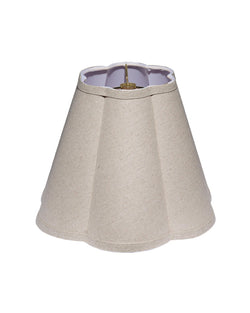 natural linen scalloped lamp shade