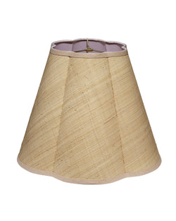 raffia scalloped lamp shade