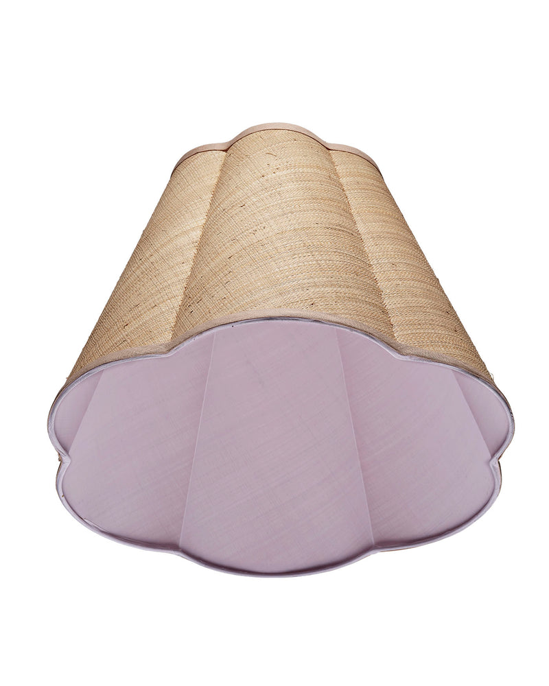 raffia scalloped lamp shade