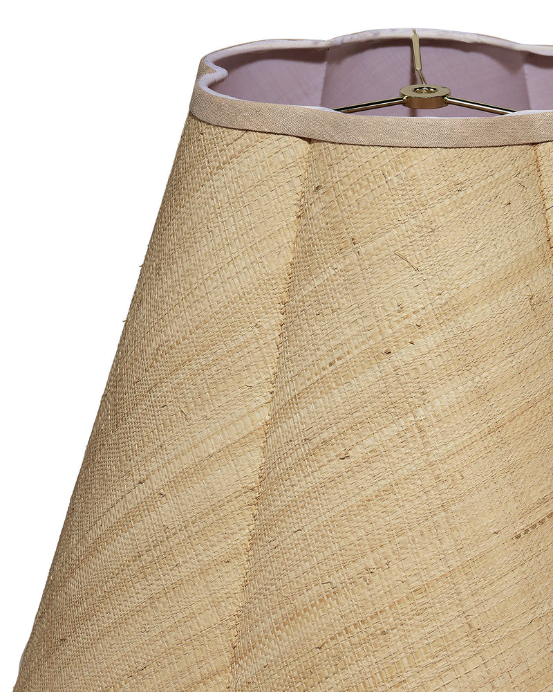 raffia scalloped lamp shade
