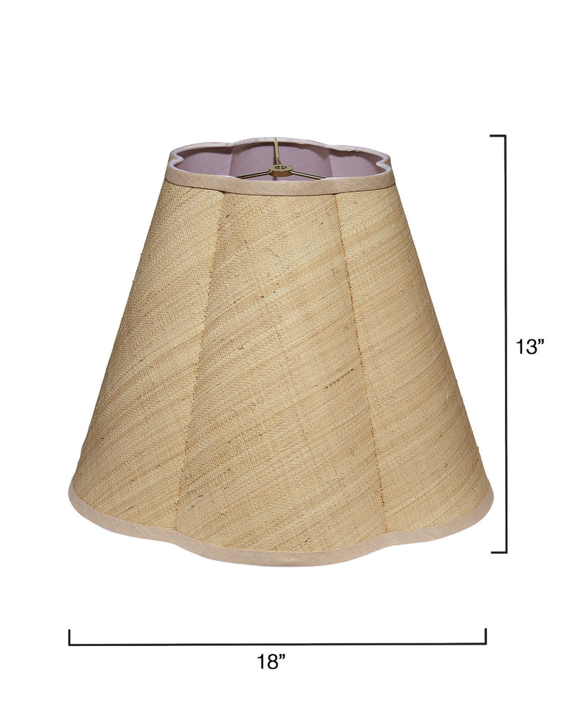 raffia scalloped lamp shade