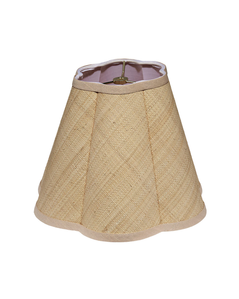 raffia scalloped lamp shade