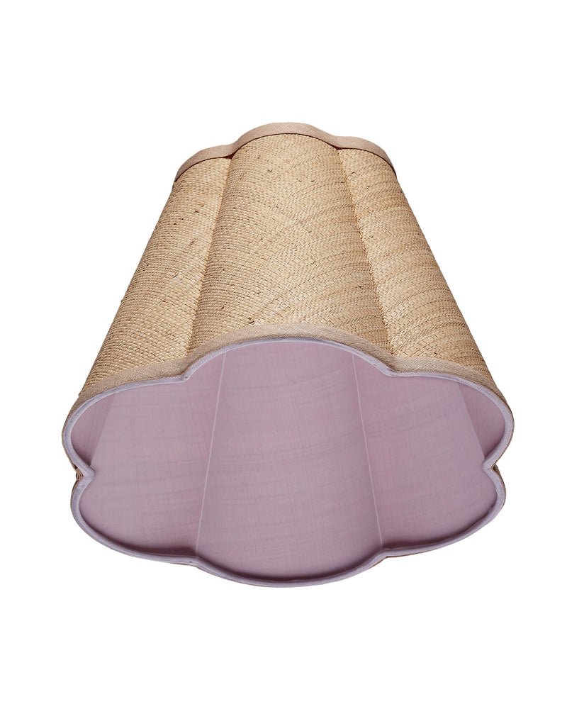 raffia scalloped lamp shade