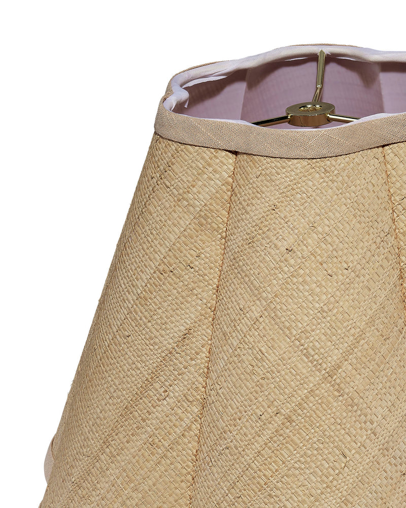 raffia scalloped lamp shade