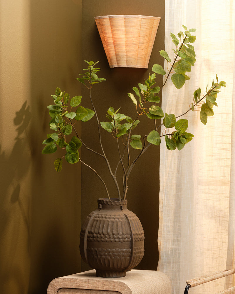 scalloped wall sconce