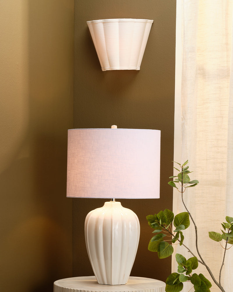 scalloped wall sconce