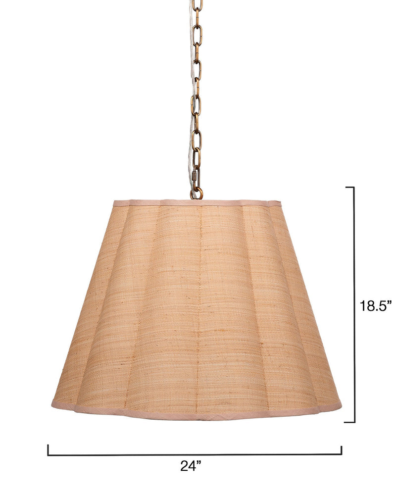 scalloped hanging pendant