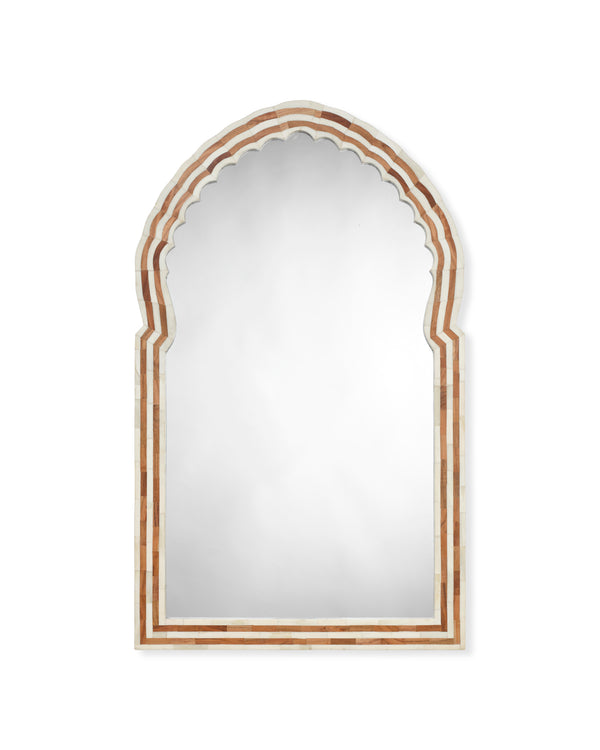 Bardot Large Bone & Wood Mirror