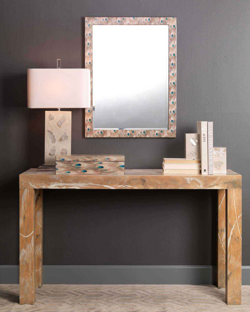 featured plume rectangle mirror | home decor