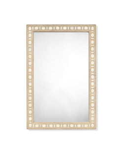 sama wood & bone inlay mirror