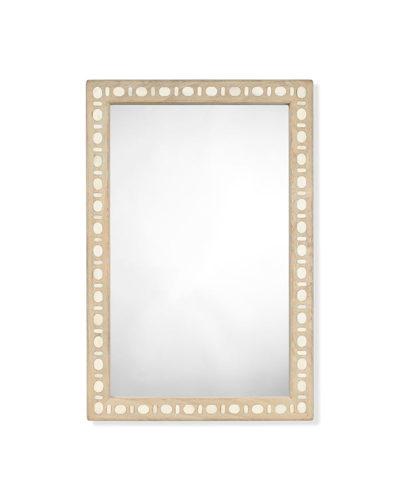 sama wood & bone inlay mirror