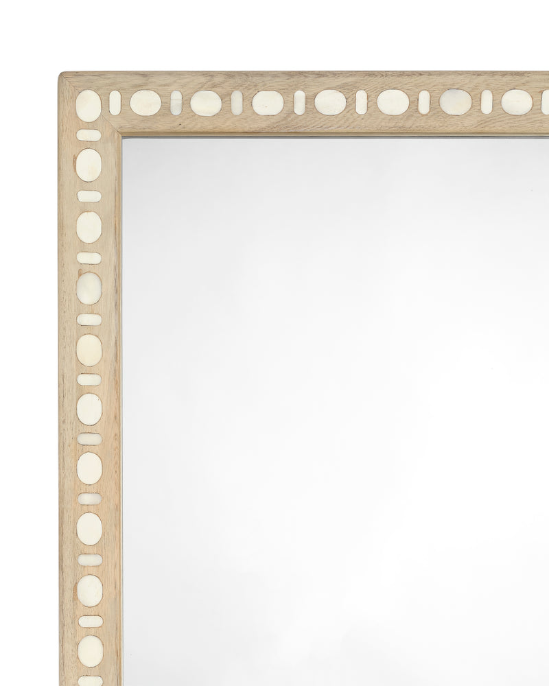 sama wood & bone inlay mirror