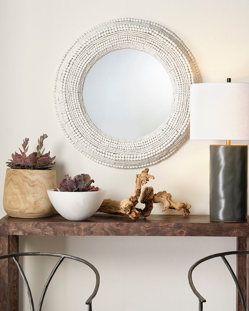 strand beaded mirror